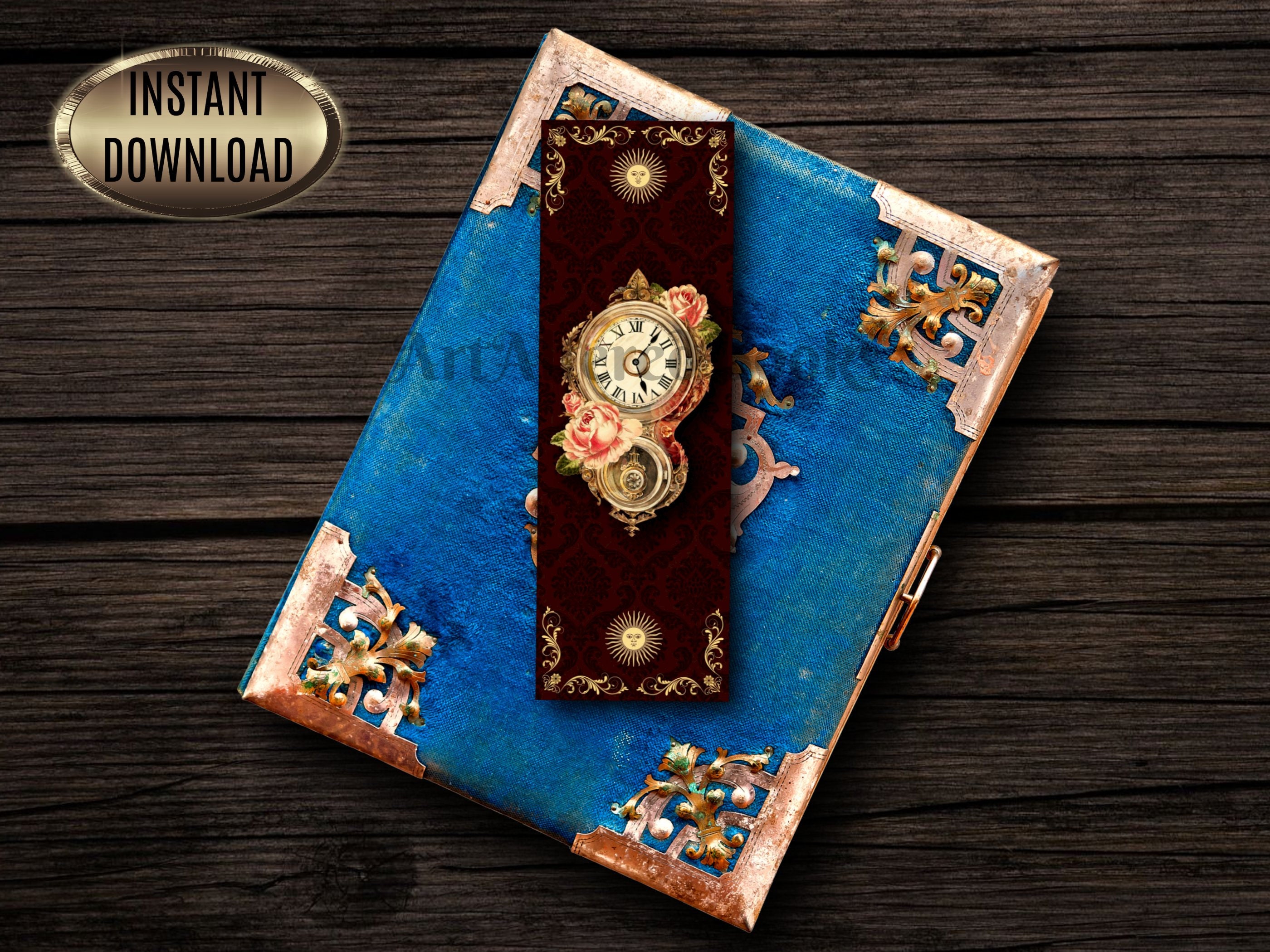 Set of Victorian Printable Bookmarks Floral Bookmarks - Etsy