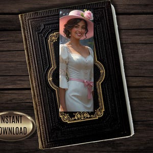 Victorian Lady Bookmarks: Vintage Women in Hats (PDF, Set of 28) image 3