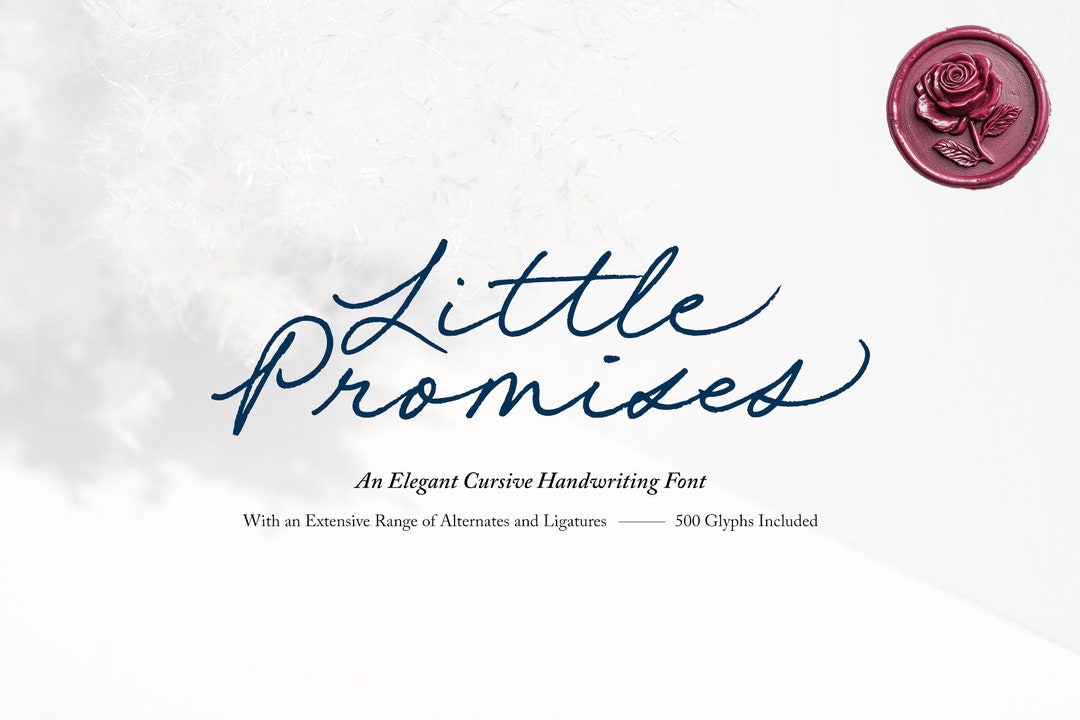 Little Promises Handwritten Calligraphy Font for Wedding Invites ...