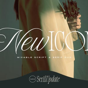Nuovi font Icon Script e Serif - Font script premium di lusso e font serif retrò per branding, loghi, Instagram, inviti, articoli per la casa, matrimoni