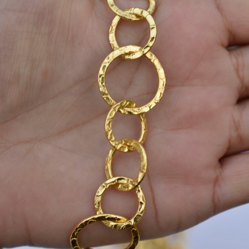Each 36 inch v Jewelry Making CC015 1 St Designer 24k Gold Plated Copper Necklace 3 Feet Each 24KT Gold Plated Copper Link Round Chain