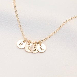 Collar inicial personalizado relleno de oro de 14k, collar de cartas, collar de nombre, collar personalizado, collar delicado, minimalista, regalo personalizado