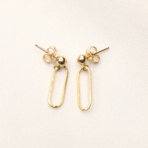 Paperclip Earrings, Gold Filled, Dainty Earrings, Simple Earrings, Modern Earrings, Minimalist Earrings, Small Earrings, Everyday Earrings