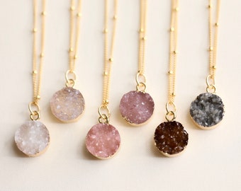 Half Top Drilled Titanium Gold Druzy 9 Pcs Matched Pairs Druzy For Jewelry PKD1 Druzy Beads Gold Oval Druzy 8x10mm Gold Druzy