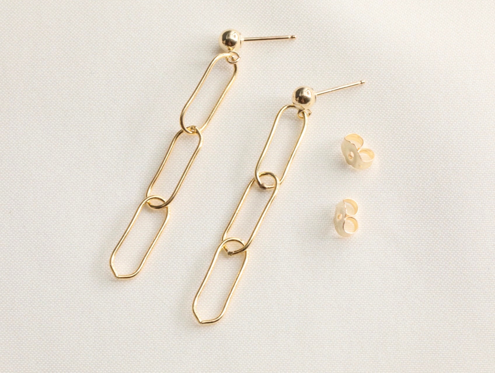 Gold Filled Paper Clip Earrings Simple Earrings Paperclip Etsy