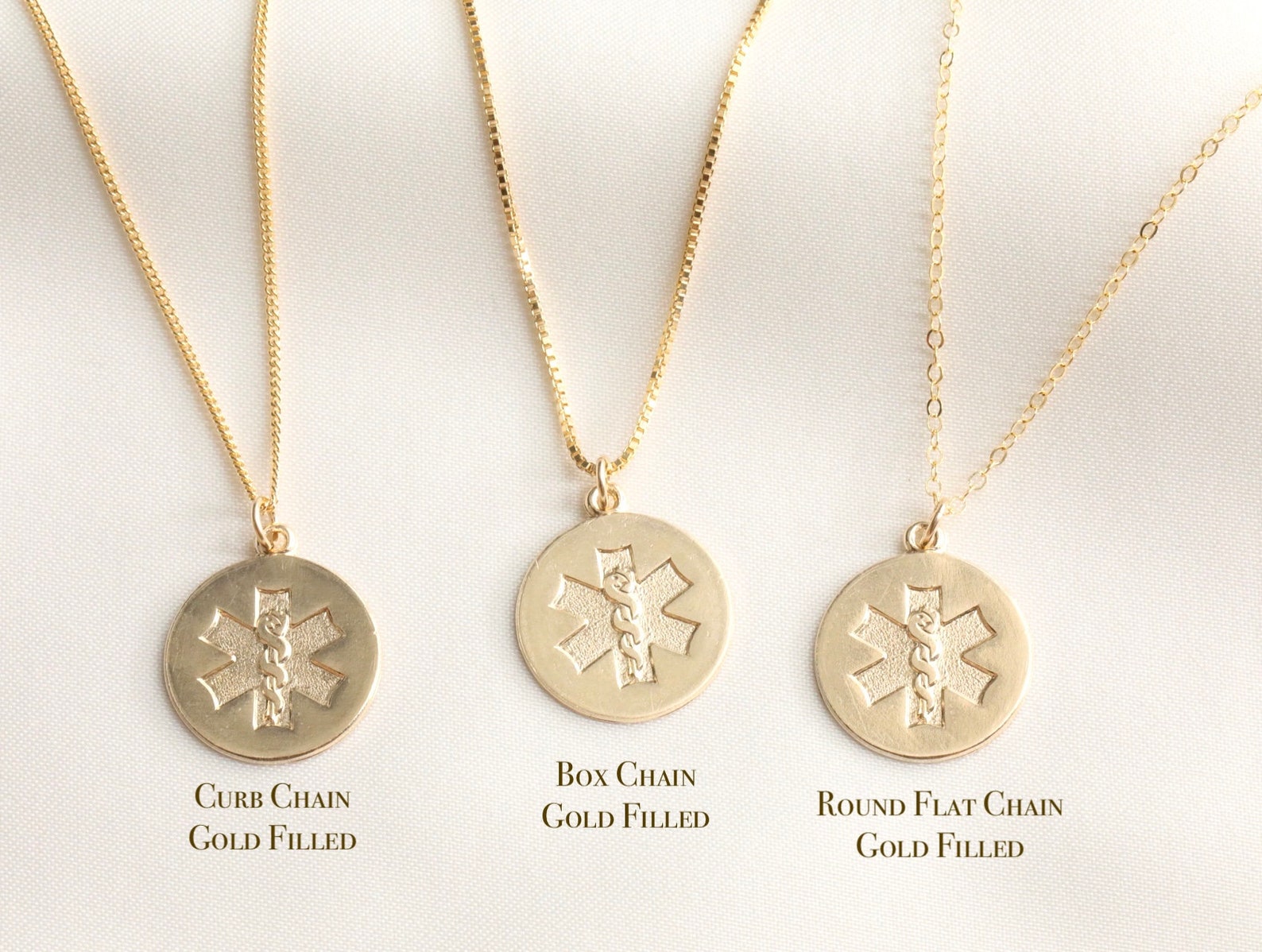 Gold Filled Medic Necklace Medical Necklace Nurse Necklace Etsy