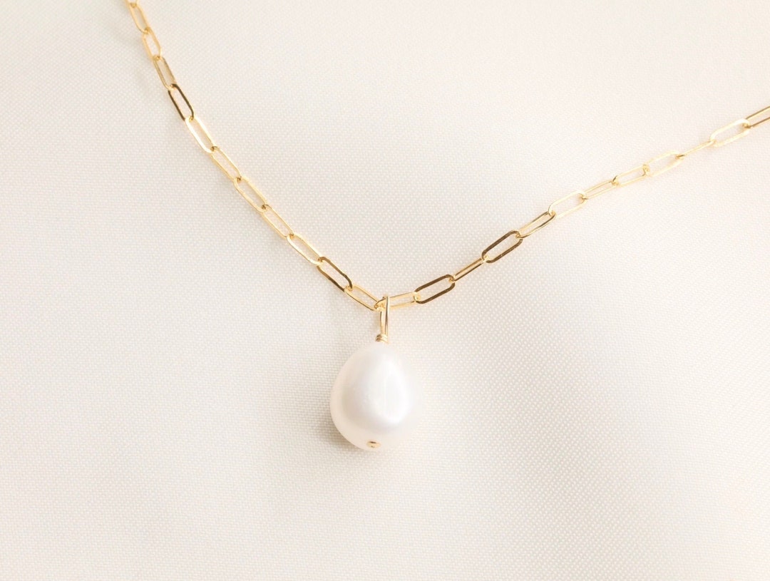 Baroque Pearl Necklace / Organic Pearl Jewelry / Wedding Necklace ...