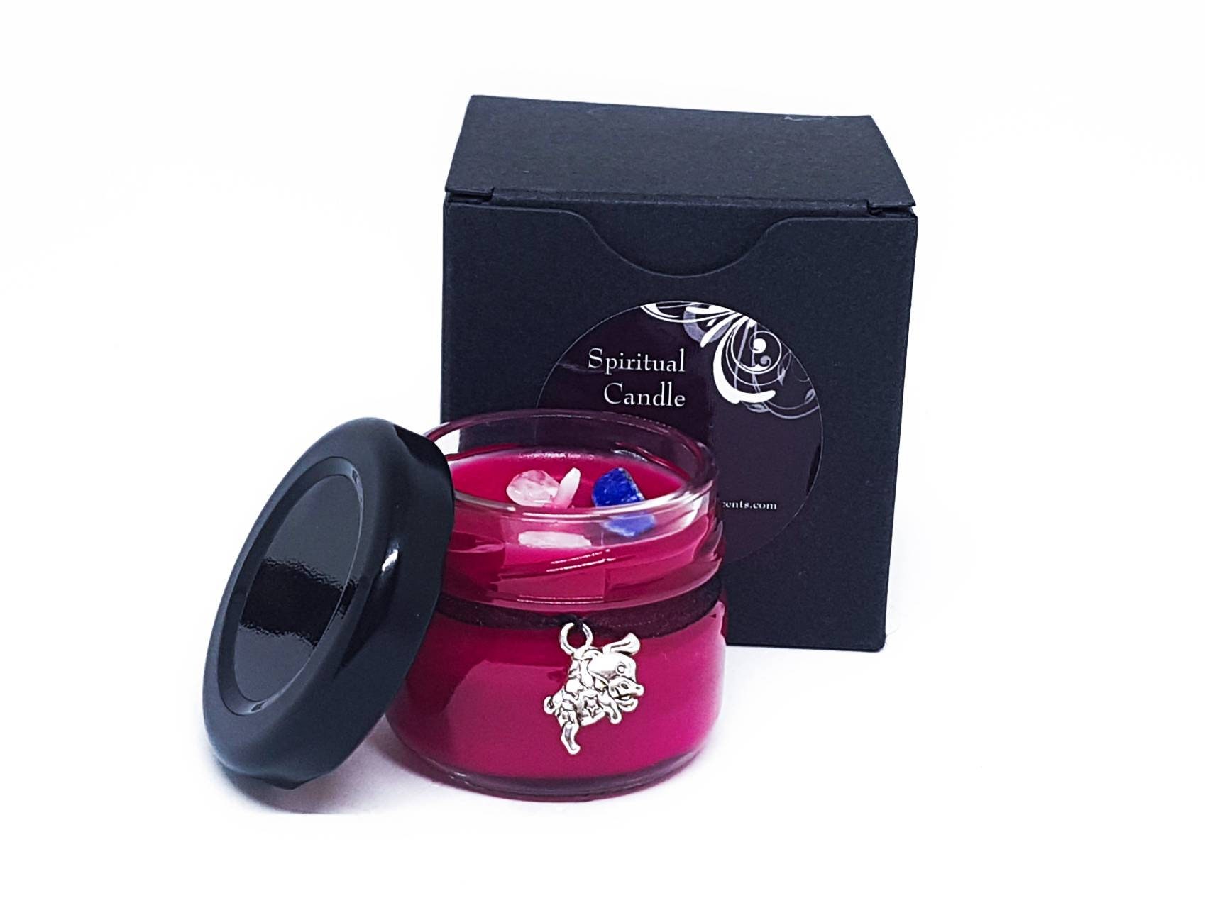 Taurus Zodiac candle with crystals scented candlesaromatic Etsy