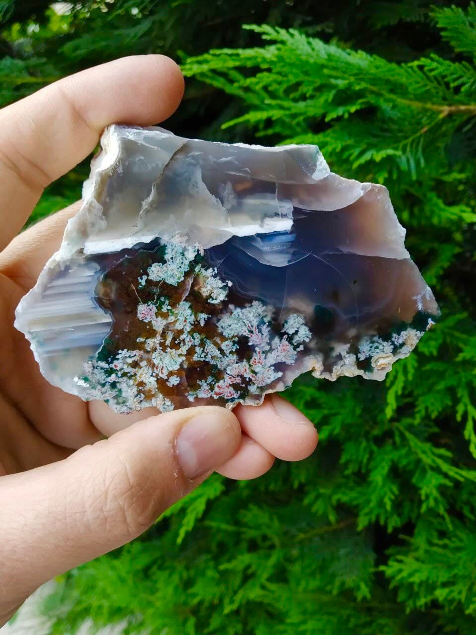 Natural Purple Moss Agate natural Purple agate slice Etsy