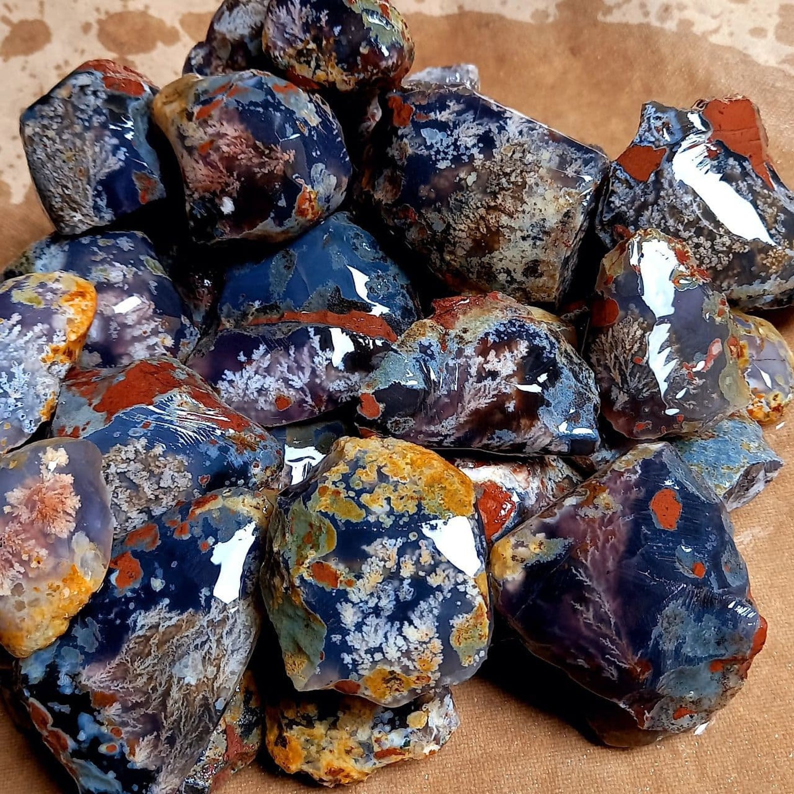 Raw ore Stone Moss Agate Spring plume Stone Wholesale KG Etsy