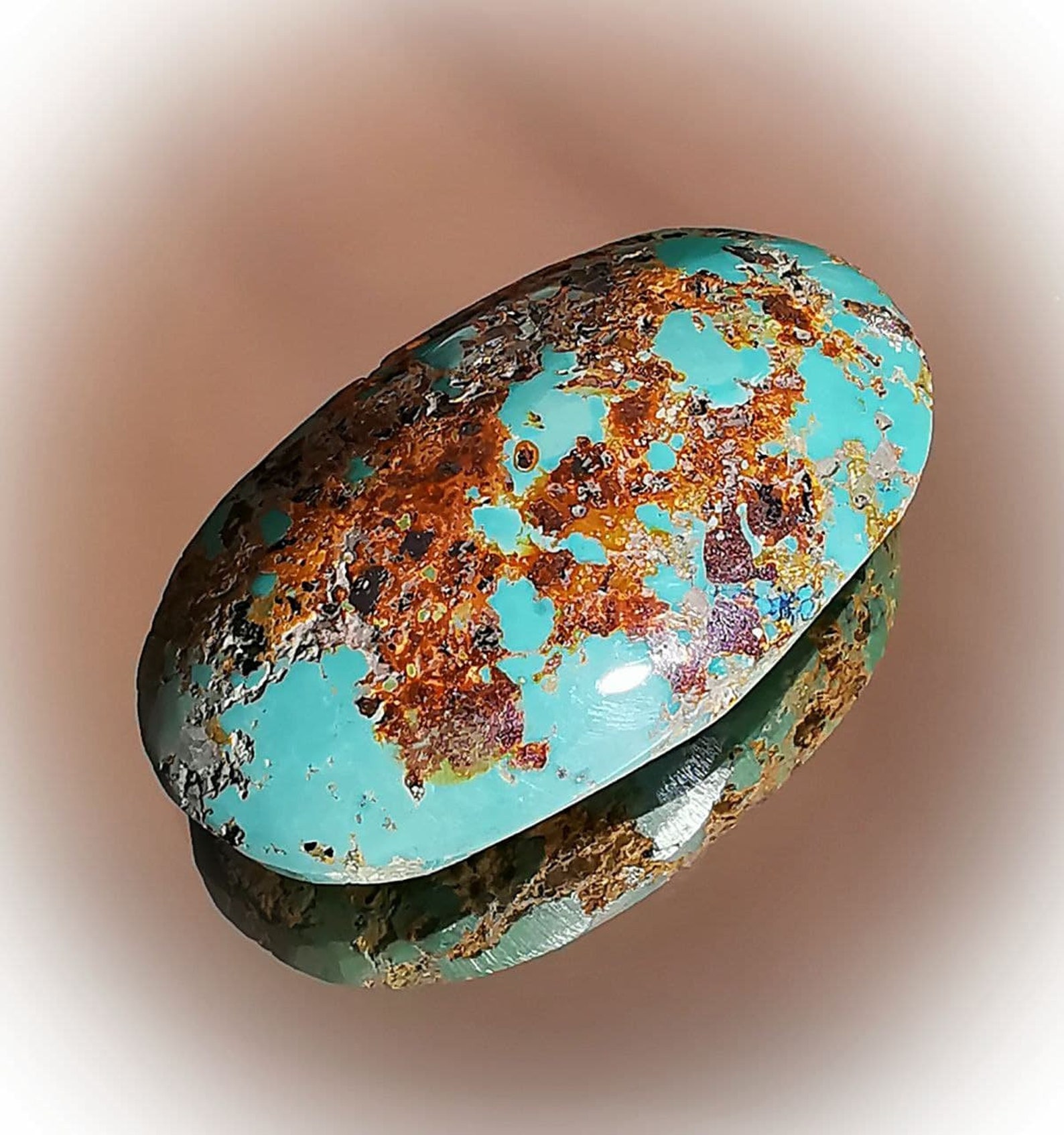 Natural Turquoise Stone with pyrite Natural polished Etsy