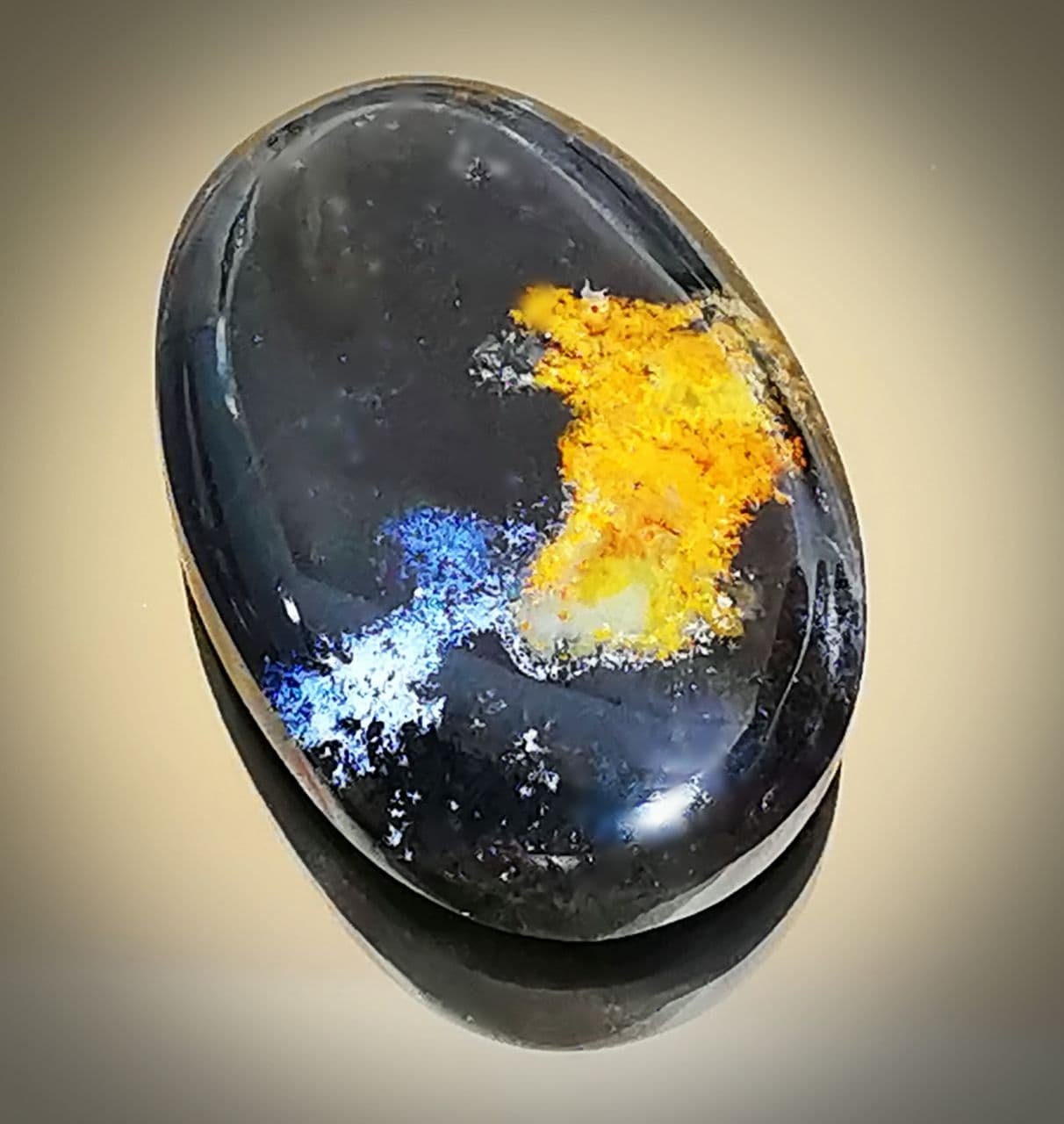 Moss Agate Stone / Black Moss Agate Cabujón | Etsy