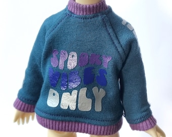Pull sweat pétrole spooky vibes only - BJD 1/6