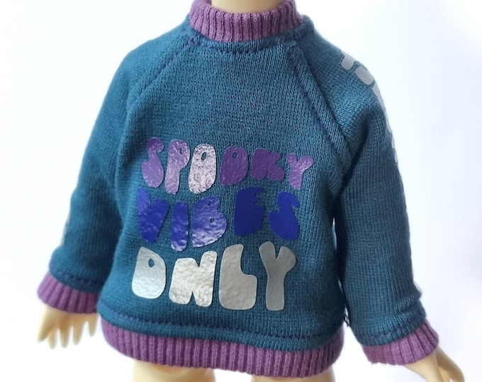 Pull sweat pétrole spooky vibes only - BJD 1/6