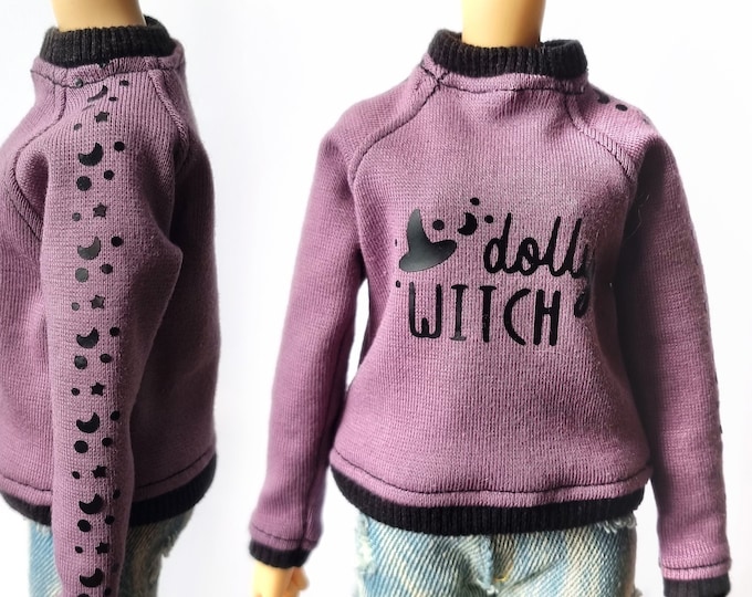 Pull sweat violet dolly witch - Minifée