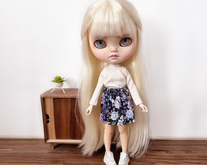 Jupe violette à fleurs - Blythe