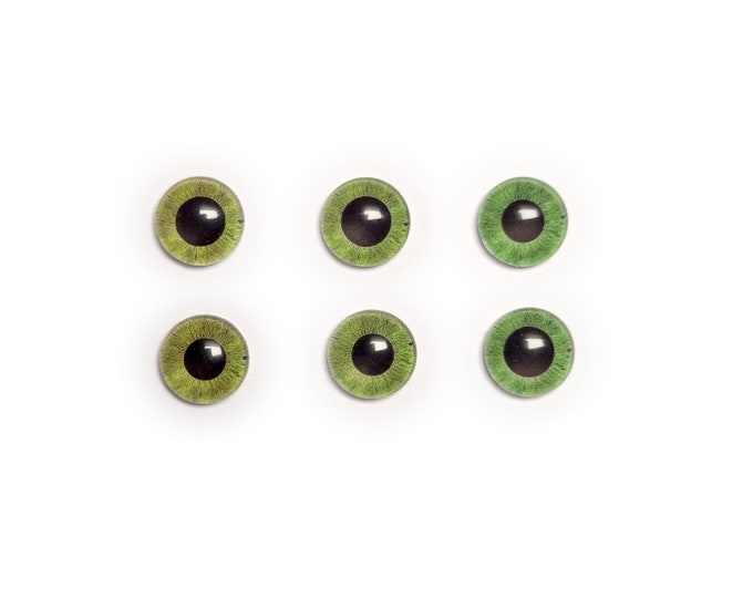 Précommande Yeux réalistes verts 12 13 14 mm - Poupées