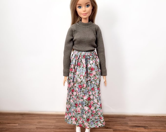 Jupe à petites fleurs - Poupée Mannequin