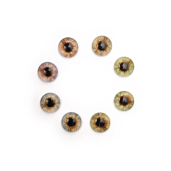 Précommande Yeux 1 bicolores réalistes petites pupilles 12 13 14 mm - Poupées