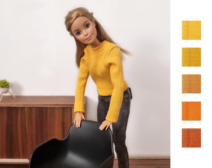 Sous-pull Jaune Orange - Poupée Mannequin