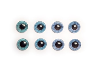 Précommande Yeux réalistes bleus 12 13 14 mm - Poupées