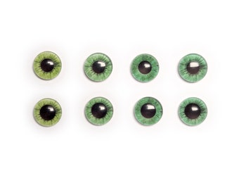 Précommande Yeux réalistes verts 12 13 14 mm - Poupées