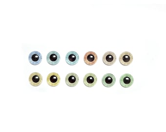 Précommande Yeux réalistes pastels grosses pupilles 12 13 14 mm - Poupées