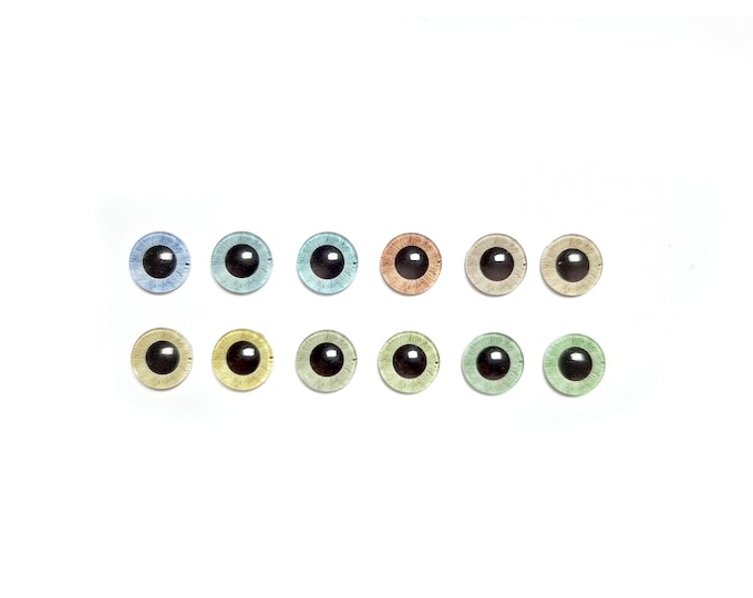 Précommande Yeux réalistes pastels grosses pupilles 12 13 14 mm - Poupées