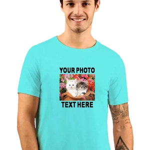Personalised customised photo and text Unisex Tshirt
