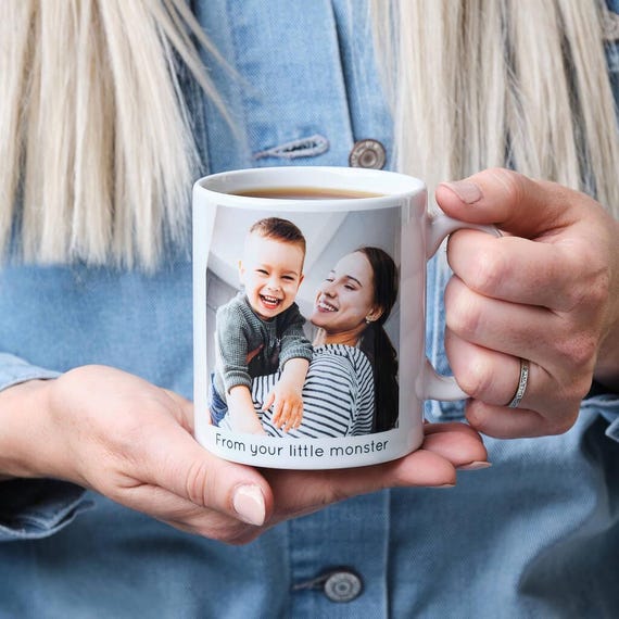Personalisierte Fototasse, Kaffeetasse mit benutzerdefiniertem Text, Familiengeschenk
