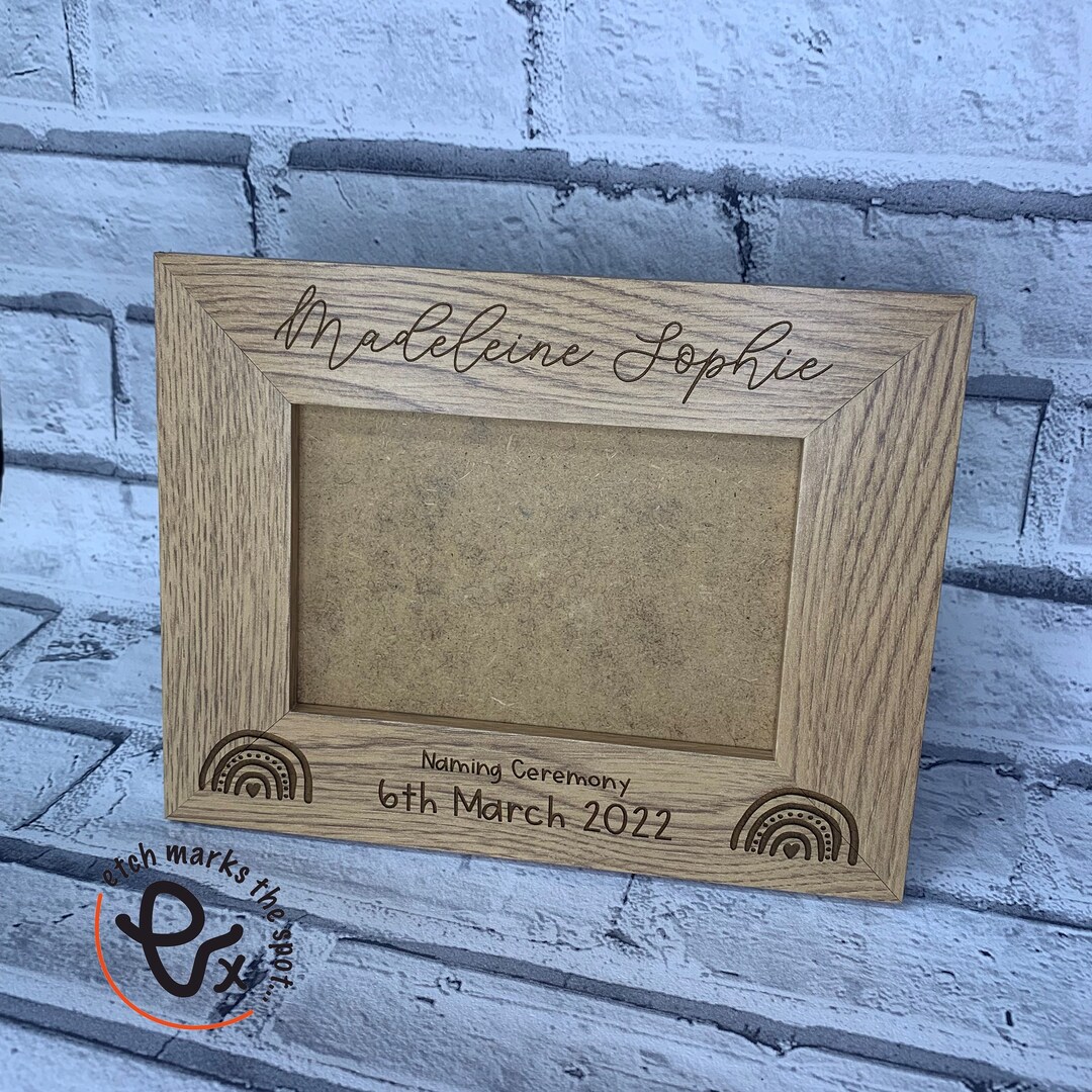 Namesake Frame Design Naming Ceremony Personalised Photo Frame, Christening Personalised ...