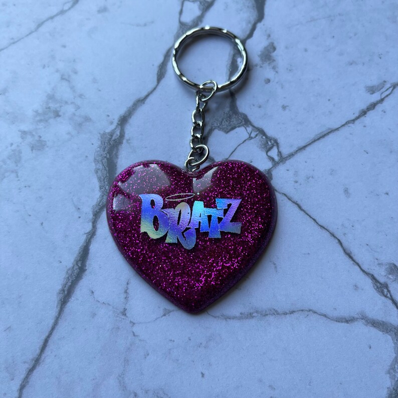 Bratz Heart Resin Keychain Charm Etsy