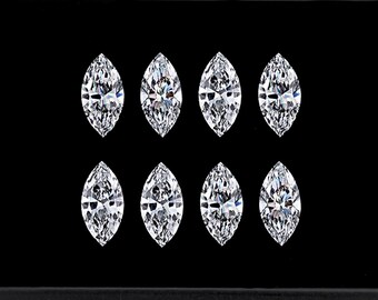 5,0 x 2,5 mm / Diamante de talla marquesa / Diamante cultivado en laboratorio / Diamante de talla antigua / Diamante de talla única para anillos, pendientes y colgantes.