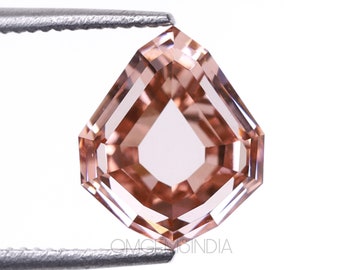 2.02 CT, 8.3 X 7.0 MM | Champagne Diamond | Lab Grown Diamond | Fancy Color Diamond | Unique Cut Diamond | Shield Cut Diamond | Lab Diamond