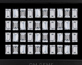 2,0 x 1,0 mm / Diamante de talla baguette / Diamante cultivado en laboratorio / Diamante suelto / Diamante blanco / Diamante transparente / Diamante de laboratorio / Diamante creado en laboratorio