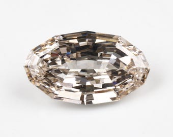 3.02 CT, 12.9 X 7.6 MM | Champagne Diamond | Step Cut Oval Diamond