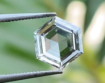 Hexagon Cut Antique Shape Loose Diamond, Lab Grown Diamond For Custom Jewelry Making, Handmade Solitaire Diamond For Anniversary Gift