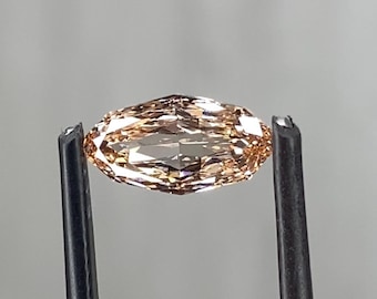 1.73 CT, 11.0 X 5.9 MM | Champagne Diamond | Step Cut Oval Diamond | Lab Grown Diamond | Fancy Color Diamond For Engagement Ring | OH0135