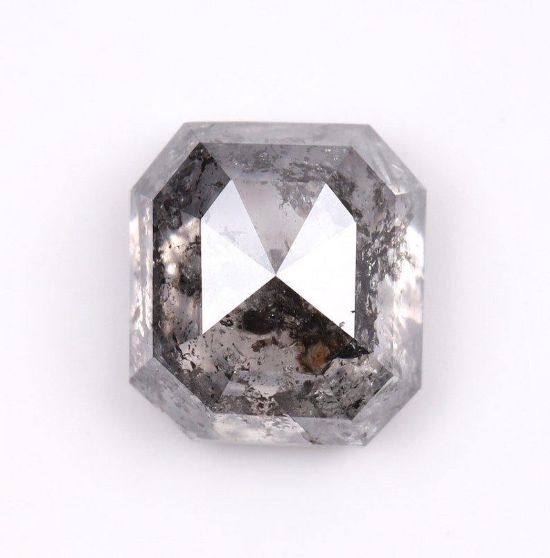 Salt And Pepper Emerald Cut Diamond | Natural Loose Diamond | Earth Mined Diamond For Engagement Ring | Wedding Ring Stone | Natural Salt And Pepper Emerald Diamond | Loose Earth Mined Diamond | Center Stone For Engagement Ring | Emerald Cut Salt Pepper Diamond | Natural Loose Diamond | Rustic Engagement Ring Stone | Fine Jewelry Diamond | Natural Emerald Cut Salt & Pepper Diamond | Loose Rustic Diamond | Wedding Ring Center Stone | Salt & Pepper Loose Diamond | Emerald Cut Natural Diamond
