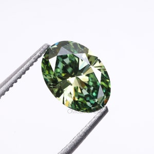 1.25 CT | Green Diamond | Oval Diamond | Lab Grown Diamond | Fancy Loose Diamond For Earring Pairs, Anniversary Ring, Wedding Ring Gift