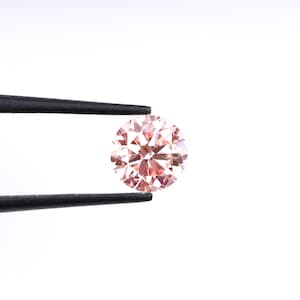 0.51 CT, 5.0 MM | Pink Diamond | Round Brilliant Cut Diamond | Lab Grown Diamond | Fancy Color Diamond For Wedding Ring & Pendant | LB0021