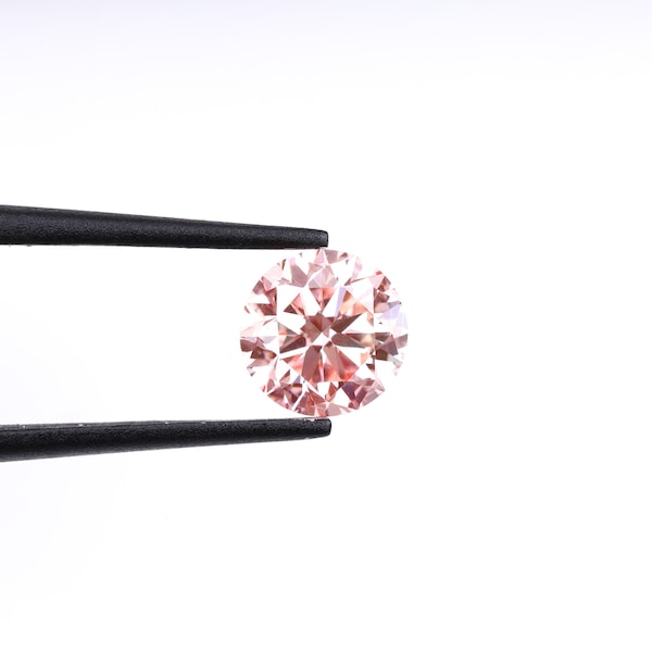 0,51 CT, 5,0 MM / Diamante rosa / Diamante de corte brillante redondo / Diamante cultivado en laboratorio / Diamante de color elegante para anillo de bodas y colgante / LB0021