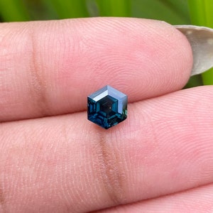 1.15 CT, 6.1 X 5.5 MM | Natural Sapphire | Blue Green Sapphire | Hexagon Sapphire | Teal Sapphire For Wedding & Engagement Ring | OMG0031