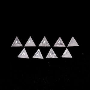 0.72 CT, 3.0 MM | Salt And Pepper Diamond | Triangle Cut Diamond | Natural Loose Diamond For Engagement Ring & Wedding Ring [9 PCS] | OM8190
