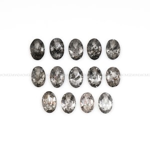 3.0 X 2.0 MM | Salt And Pepper Diamond | Oval Cut Diamond | Natural Loose Diamond For Earring Pair & Wedding Ring | (1 Pcs to 5 Pcs Option)