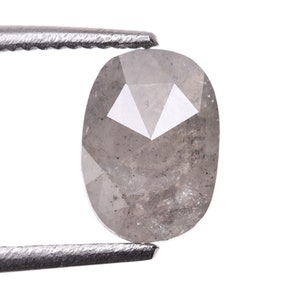 0.59 CT, 6.4 X 4.6 MM | Salt And Pepper Oval Cut Diamond | Natural Loose Earth Mined Diamond For Engagement Ring & Wedding Ring | MV0056