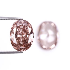 4.04 CT, 9.3 X 7.0 MM | Fancy Pink Diamond Pair | Oval Diamond Pair | Lab Grown Diamond | Fancy Diamond For Earrings, Wedding Ring | OM2865