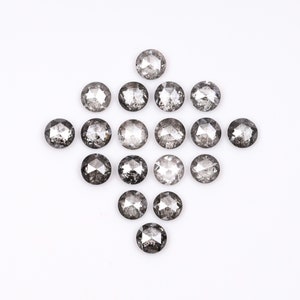 1.31 CT, 2.5 MM | Salt And Pepper Diamond | Round Rose Cut Diamond | Natural Loose Diamond For Earring Pair & Wedding Ring [18 PCS] | OM9629
