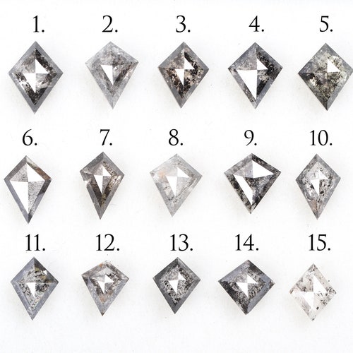 Natural Salt and Pepper Diamonds Loose Etsy