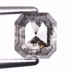 Salt And Pepper Emerald Cut Diamond | Natural Loose Diamond | Earth Mined Diamond For Engagement Ring | Wedding Ring Stone | Natural Salt And Pepper Emerald Diamond | Loose Earth Mined Diamond | Center Stone For Engagement Ring | Emerald Cut Salt Pepper Diamond | Natural Loose Diamond | Rustic Engagement Ring Stone | Fine Jewelry Diamond | Natural Emerald Cut Salt & Pepper Diamond | Loose Rustic Diamond | Wedding Ring Center Stone | Salt & Pepper Loose Diamond | Emerald Cut Natural Diamond